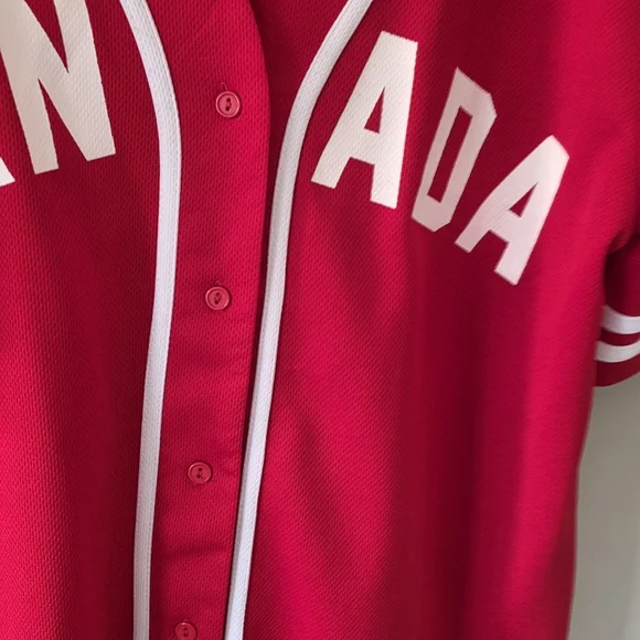 Urban Heritage S Vintage Y2K Patriotic Athletic Sporty Canada Baseball Jersey - Picture 7 of 12